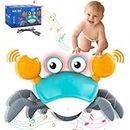 ZIYOUA Crawling Crab Baby Toys Infant -Encourage Crawling 3 4 5 6 7 8 9 10 11 12 Babies Boy Girl -Musical, Light up, Tummy Time Toys 3-6 6-12 9-12 12-18 Walking Toddler 36 Months Birthday Gift(Green)