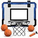 QDRAGON Mini Canestro Basket da Camera, Canestro Basket da Muro Basketball Hoop con 3 Palline per Ragazzi, Ragazze, Bambini e Adulti