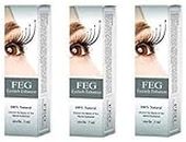 FEG Eyelash Enhancer Eye Lash Rapid Growth Serum Liquid 100% Original 3Ml (3 Pack)