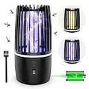Electric Fly Catcher, Portable Bug Zapper, 4000mAh Rechargeable Mosquito Killer, 2 in 1 Killer with UV Lamp and Lighting Lamp,360° Attract Zap Flying Insect for Indoor Outdoor, Backyard Camping
