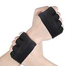 GUGUMO Grip Workout Gloves, Gym Gloves for Weight Lifting Kettlebell Pull-Ups Row Cross Training Non-Slip Silicone Four Finger Fitness Exercise Men and Women Black