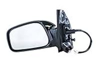 Driver Mirror for Toyota Corolla CE (2003 2004 2005 2006 2007 2008) Side Smooth Black Power Operated Non-Heated Non-Folding Left Outside Rear View Replacement Door Mirror - Parts Link # TO1320178