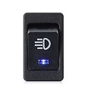 ZIBUYU® Fog Light Switch for Car Fog Lamp Switch for Modification 12V 35A Blue LED Fog Light Switch Toggle Rocker Switch 4 Pin ON/Off for Universal Auto Car ASW-17D - 1 Pc