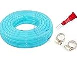 Essoti Flexible Long Garden Water Pipe/Pvc Pipe/Garden Outdoors Pipes With Hose Connector (10 Meter), Blue