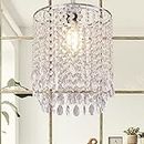 Hi-ERA Crystal Lampshade for Ceiling Pendant Light, Lamp Shade for Living Room Bedroom Kitchen Wedding and Party Decoration, Easy Fit Chandelier Light Shade Diameter 25 cm, 2 Tiers, Clear
