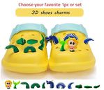 Dijes para zapatos 3D compatibles con pulseras de cocodrilo adaptadores niños adultos diversión 1/2/3 piezas