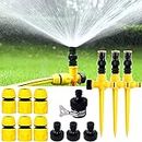 Bonseor 360° Rotation Auto Irrigation System Garden Lawn Sprinkler Patio, Garden Sprinkler Lawn Sprinkler, 90°/180°/360°, Adjustable at Will for Outdoor Grass Garden Yard Lawns (3 PCS)