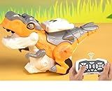Junona,Remote Control RC Dinosaur Electronic Toy Action Figure Moving & Walking Robot Roaring Sounds & Chomping Mouth, Realistic Model for Boys & Girls 6 Years Old+