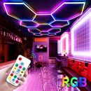 RGB Sechseck LED Garage Licht Wabe Lichter für Werkstatt Turnhalle Gaming Zimmer