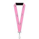 Buckle-Down Unisex-Adult's Lanyard-1.0"-C6 Logo Pink/Silver Key Chain, Multicolor, One Size