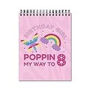 Tinywalk poppin my way to 8 Spiral Wiro Unruled Blank Pages Notebook Diary Journal Drawing Book Size-A4(11X8 Inches) (poppin my way to 8)