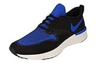 Nike Men's Odyssey React 2 Flyknit Black/Racer Blue Running Shoes-8 UK (42.5 EU) (9 US) (AH1015-011)