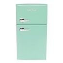 West Bend Mini Fridge with Freezer Retro-Styled for Home Office or Dorm, Manual Defrost and Adjustable Temperature, 3 Cu.Ft, Green