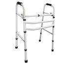 AmbiTech MS Height Adjustable & Double Bar Folding Walker for Adults, Senior Citizens and Patients (Made In India)
