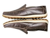 ECCO Dress Shoes Loafers Mens 10 Brown Leather Slip On
