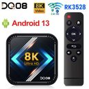Smart TV Box Android 13 Quad Core Cortex A53 8K Video 4K HDR10+ Dual Wifi 