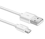 Designed for Amazon, Long 2M / 6FT Micro USB Power Charging Cable Cord Wire Compatible with Amazon Kindle Paperwhite, Oasis & Kindle Kids E-Readers (White)
