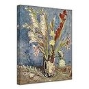 Wieco Art Vase with Gladioli and China Asters by Van Gogh Famous Oil Paintings Reproduction Modern Floral Giclee Canvas Prints Artwork Abstract Flowers Pictures on Canvas Wall Art for Home Decorations