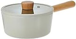 NEOFLAM FIKA Sauce Pan for Stovetops and Induction | Wood Handle and Glass Lid | Made in Korea (7" / 1.7qt)