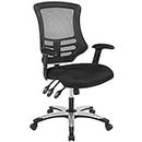 Ergode Calibrate Mesh Office Chair | Height Adjustable Armrests | Breathable Mesh Back | Waterfall Seat | 360 Swivel | Dual-Wheel Casters