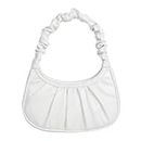TAHA. MARK Fancy Handle Bag Color block Leisure HandBag Tote Bag Shoulder Bag Hand Bag Special for Woman's and girls (White)