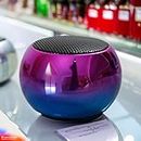 Invicto 4D Mini Boost 4 Colorful Wireless Bluetooth Speakers Mini Electroplating Round Steel Speaker with mic (Multicolor)