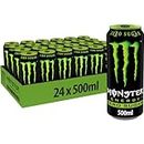 Monster, Monster Green Zero, Bevanda Energetica dal Gusto Eccezionale con Miscela Energetica e 180 mg di Caffeina, Senza Zuccheri, 24 Lattine da 500 ml