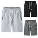 Mens Gym Running Shorts Sports Fitness Training Casual Taille Élastique #