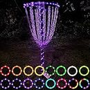 Waybelive LED Disc Golf Lights, Remote Control Disc Golf Rim Light for Disc Golf Basket, C Battery Box, 16 Color Change by Yourself, Waterproof, Super Bright to Play at Night