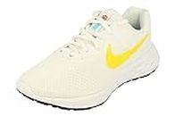 Nike Revolution 6 Nn Womens Shoes, White/Opti Yellow-Black-Baltic Blue, 39 EU