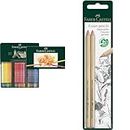 Faber-Castell 110060 - Crayons de couleur Polychromos, étui métallique de 60 pièces & Perfection 185698 2 crayons gomme