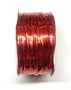 OMX 1 Roll, 60 Mtr, Twisting Wire Ribbon Also Known as Twist N Tie Wire. 4mm Wide x 0.5 Thick Wire .for Decoration, Crafts, Knoting Gifts & Multi Products (Red)