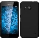 PhoneNatic Case kompatibel mit Microsoft Lumia 550 - Hülle schwarz gummiert Hard-case + 2 Schutzfolien