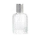 Enslz Perfume Fragrance Cologne Atomizer Empty Refillable Glass Bottle Fine Mist Silver Sprayer 50ml