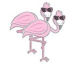 Flamingo Sticker Vinyl Sticker Decal (2 Pack) - 5 Inches - for Car Truck SUV Van Window Bumper Wall Laptop MacBook Tablet Cup Tumbler and Any Smooth Surface