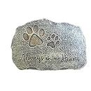 Lily's Home Pet Memorial Stone Engraved “Always in Our Hearts” Garden Grave Marker Stepping Stone or Wall Display in Memory of Loved Dog or Cat. A Passing Away Gifts for Grieving Pet Parent. Polyresin