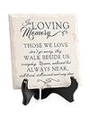 LukieJac Sympathy Gifts for Loss of Loved One In Memory of Mother Father Plaque with Wooden Stand Bereavement/Condolences/Grief Gifts-Funeral Decor Sign Sorry for Your Loss Remembrance-Poem(3 Options)