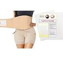 Abdominal Board 360 Lipo Foam – Includes TWO Lipo Foam Pads | Ab Board Post Surgery Flattening Liposuction Waist Belly Wrap Board - Lipo Recovery (Nude, One Size fit waist 24"-33.8")