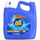 all Liquid Laundry Detergent Fresh Clean Oxi plus Odor Lifter 141 fl oz 79 Loads