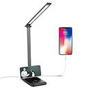 Semlos LED Desk Lamp, Eye-Caring Table Lamps with 5 Brightness Levels & 5 Lighting Modes, 45 Min Auto Timer, Touch Control and Memory Function, Dimmable Home Office Study Reading Desk Light,Black