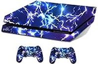 the grafix studio Blue Electric Sticker/Skin PS4 Compatible with Playstation 4 Console & Remote controller stickers, ps4sk15