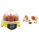 Chicken Egg Incubator, Automatic Egg Hatching Incubator,7 Mini Eggs Poultry Hatcher with Temperature Control Humidity Display for Hatching Chicken Quail Duck Bird Eggs