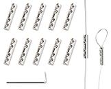 SCHILDER Systeme 10 Stück Edelstahl-Seilverbinder | hochwertiger Edelstahl | für Seile von Ø 0,3-1,5 mm | zum Verlängern und Verbinden von Seilen | einfache Montage