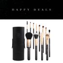 Z'OREYA Professional Makeup Brush Set 12 Pieces Black - Travel Case & Pouch