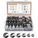 ISPINNER 52pcs Cable Clamps Assortment Kit, 304 Stainless Steel Rubber Cushion Pipe Clamps in 6 Sizes 1/4" 5/16" 3/8" 1/2" 5/8" 3/4"