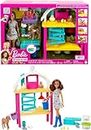 Barbie Doll & Playset, Hatch & Gather Egg Farm with Hatching Molds & Dough, Chicken Coop, 10 Animals & Accessories, Brunette Doll