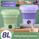 8L Small Clothes Washing Machine Foldable Low Noise Antibacterial For Kids Pet