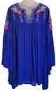 Avani Del Amour Embroidered Boho Blouse Tunic Flowy Sleeve Woman's Size Small