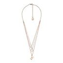 Michael Kors Women's Fashion Rose Gold Brass Multi-Strand Necklace (Model: MKJ7806791)