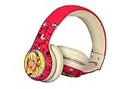 Ramson Shuffle Barbie Wired Foldable Headphones Gifts for Kids with Adjustable Headband and Volume Control for Study Tablet & Music - Red & White